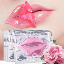 (White) 50pcs Moisturizing Collagen Honey Gold Lip Mask Repairing Lip Patterns Crystal Sleep Lip Mask