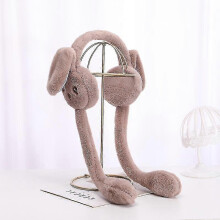 Plush Earmuffs Rabbit Ears Moveable Ears Ear Warmers Pink Rabbit Ears Headband Winter Warm Ear Protection Zekai