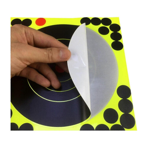 50pcs Self-adhesive Reactivity Shooting Splatter Target Pasters Aim Hunt Target Papers Stickers Fluorescent Target 1