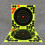 50pcs Self-adhesive Reactivity Shooting Splatter Target Pasters Aim Hunt Target Papers Stickers Fluorescent Target 3