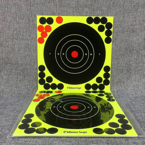 50pcs Self-adhesive Reactivity Shooting Splatter Target Pasters Aim Hunt Target Papers Stickers Fluorescent Target 2