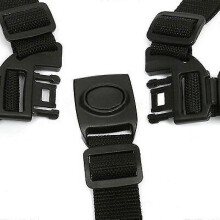 5 Point Child Safety Belt, Adjustable Rotating Hook Baby Safety Belt for Pushchair Highchair Pushchair Buggy (black)