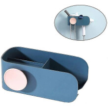 Wall-mounted hairdryer holder, no drilling required, water-resistant, modern design, convenient storage, Zekai