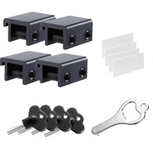 Sliding Window Locks (4 Pack), Security Window Locks with Keys, Adjustable Aluminum Sliding Window Zekai