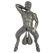 (style2) Funny Door Knocker Figure Heavy Phallus Balls Doorbell Hanging Sculpture Special Decoration Golden Pendant Home Decorations Zekai