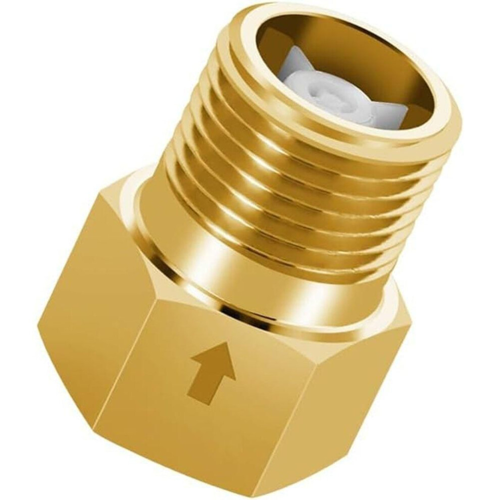 1/2" Check Valve Gold Backflow Valve Non Return One-way Valve  Oil Water Gas