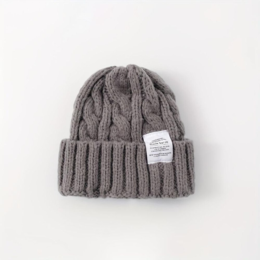 (dark grey) Winter Women Hat Autumn Handmade Female Warm Cap Knitted Beanie Girl Hats Woman Bonnet Femme Chunky Thick Stretchy Hats