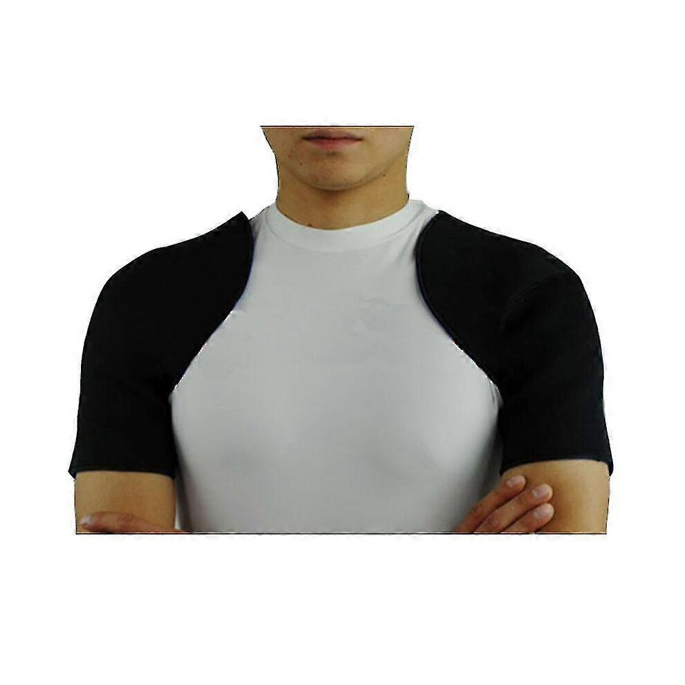 (L) Double Shoulder Support Brace Injury Arthritis Pain Brace Strap Zekai