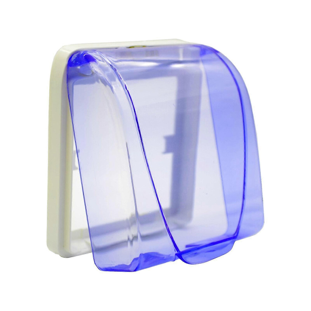 (Blue) 86 Type Switch Waterproof Box Dustproof Splash-Proof Durable Power Outlet Socket Protective Cover For Bathroom 5778930668113