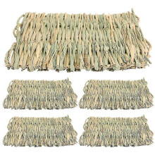 5pcs Straw Mat for Rabbit Bunny Hay Mat Small Animal Cages Woven Mat Rabbit Grass Mat Zekai
