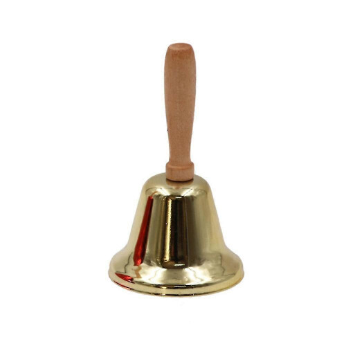 Super Loud Solid Hand Call Bell Wooden Handle Christmas Hand Call Bell Zekai