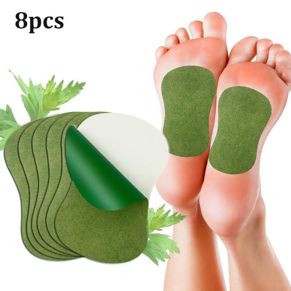 (as the picture, 8pcs) Wormwood Detox Foot Patches Health Body Pain Relieving Foot Patch Effective Improve Sleep Quality Organic Detox Beauty Feet Patch