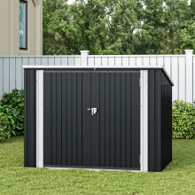 Charcoal Black Garden Outdoor Rubbish Bin Bike Storage Shed