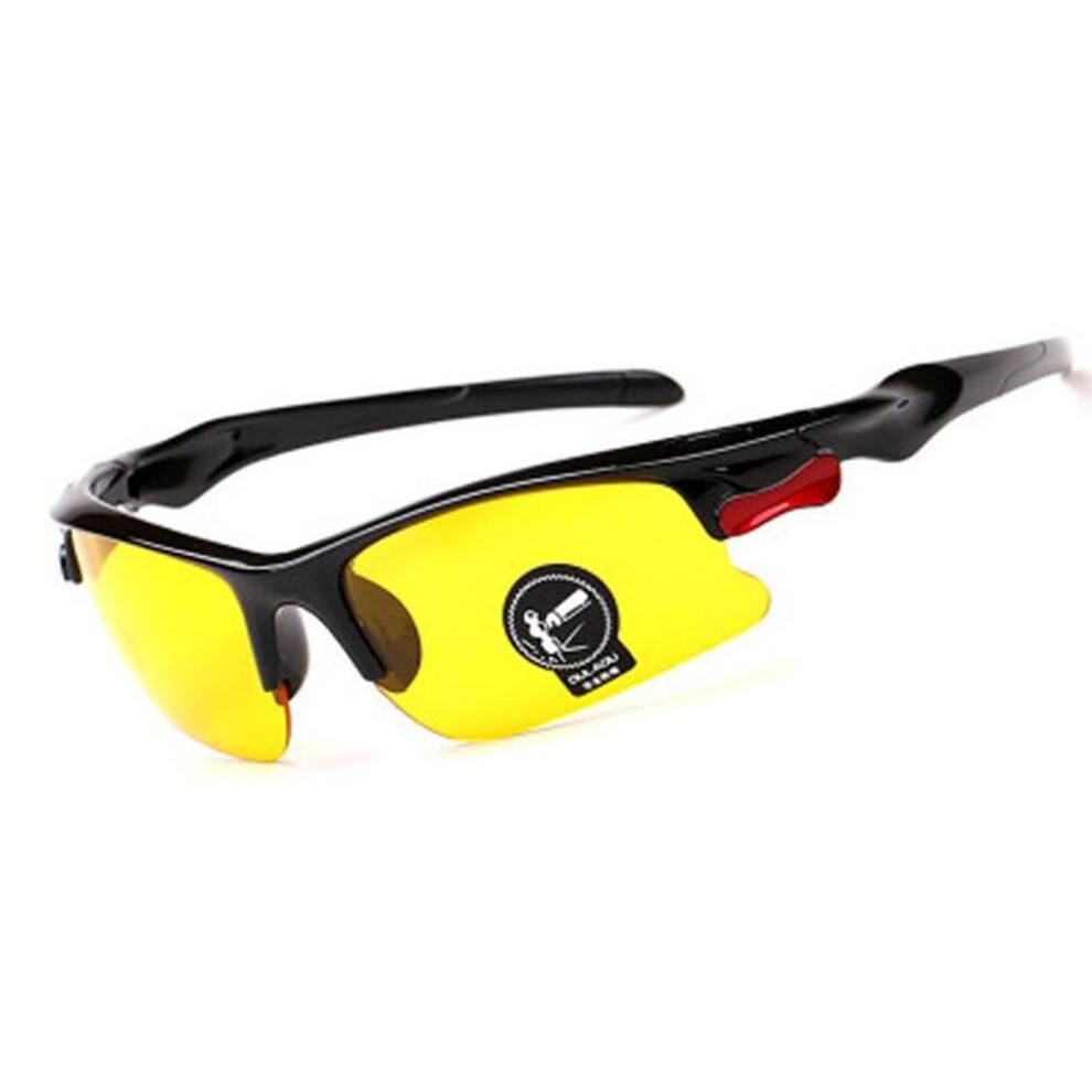 (black,yellow) Car Driver Anti-glare Night Vision Goggles Men Driving Glasses Protective Sunglasses Night-vision Glasses Driving Shades Eyewear