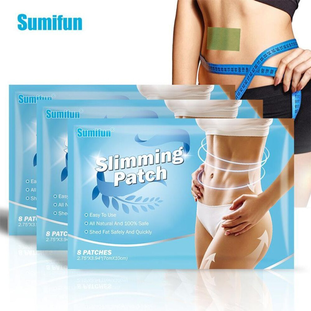 (8pcs/bag) Sumifun Slimming Weight Loss Body Navel Sticker Slim Patch Pads For Burning Fat Herbal Detox Plaster