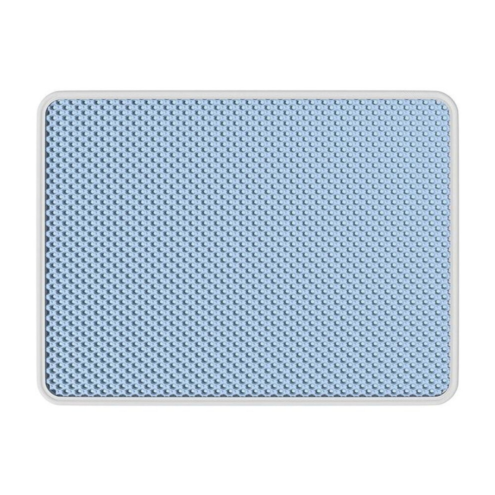 (blue, 30cmX45cm) Cat Litter Mat Double Layer Waterproof Urine Proof Trapping Mat Easy To Clean Non-slip Toilet Pad  Cat Scratch Pad Large Foot Pa