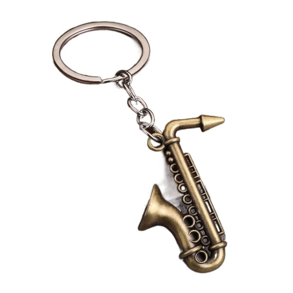 (Other, style 5) Key Holder Mini Instruments Keychain Saxophone Car Pendant Trend Metal Keyring  Jewelry