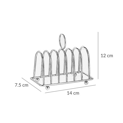 Innoteck Essentials Toast Rack with 6 Bread Slice Slots - Chrome 2