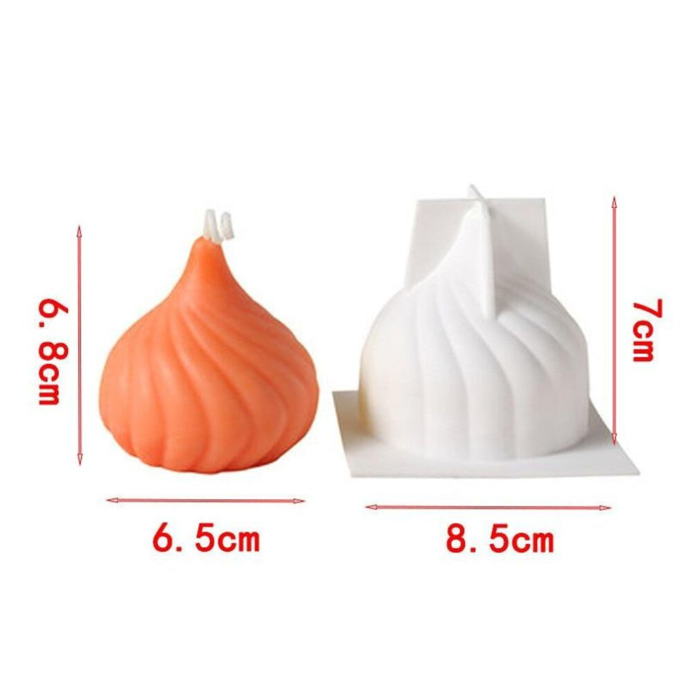 (1Pc) 1pc Aromatherapy Candle Silicone Mold Creative Onion Head Shape Candle Mold Diy Candle Making Mold