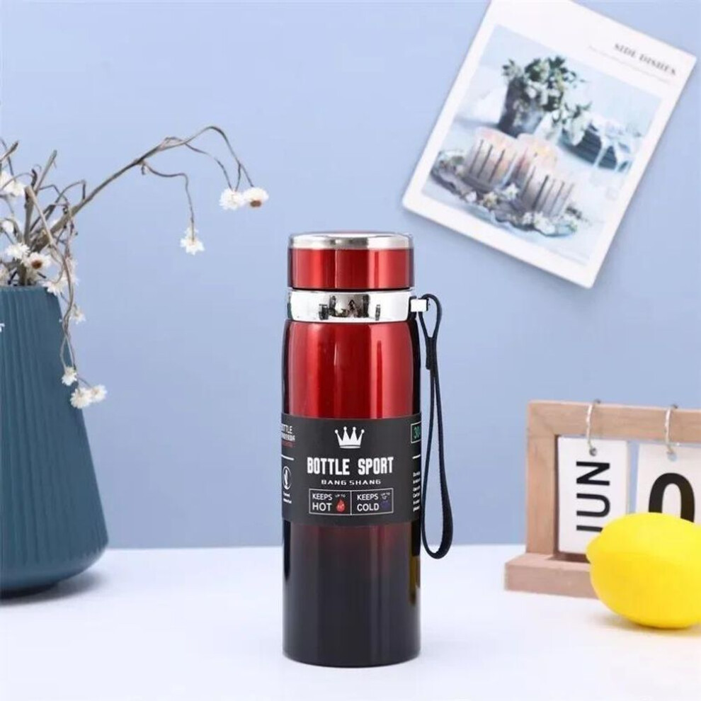 (red, 800ml) 1l Thermal Water Bottle Keep Cold And Hot Water Bottle Thermos For Water Tea Coffee Vacuum Flasks Stainless Steel Thermos Bottle