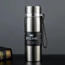 (ash grey, 1000ml) 1L Thermal Water Bottle Keep Cold and Hot Water Bottle Thermos for Water Tea Coffee Vacuum Flasks Stainless Steel Thermos Bottle