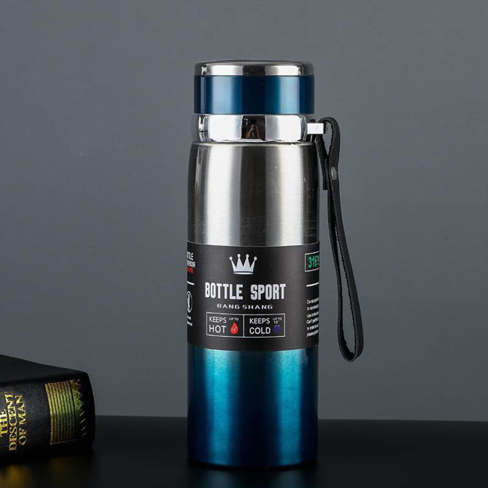 (blue, 1000ml) 1l Thermal Water Bottle Keep Cold And Hot Water Bottle Thermos For Water Tea Coffee Vacuum Flasks Stainless Steel Thermos Bottle
