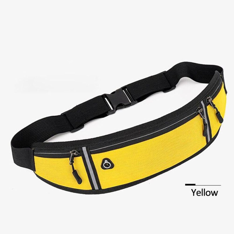 (yellow) Running Waist Bag Sports Belt Pouch Mobile Phone Bag Men Women Pouch Gym Sports Bags