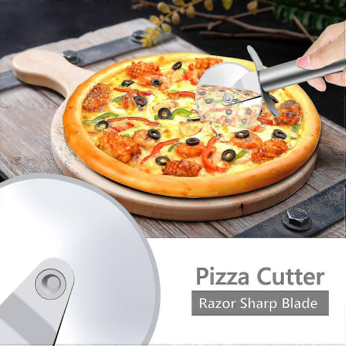 3pcs Pizza Cutter, Pizza Shovel, Stainless 2