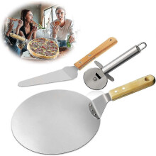 3pcs Pizza Cutter, Pizza Shovel, Stainless