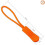 (Black) 10pcs Replacement Zipper Pulls Orange Zipper Pull Cord Extender 2
