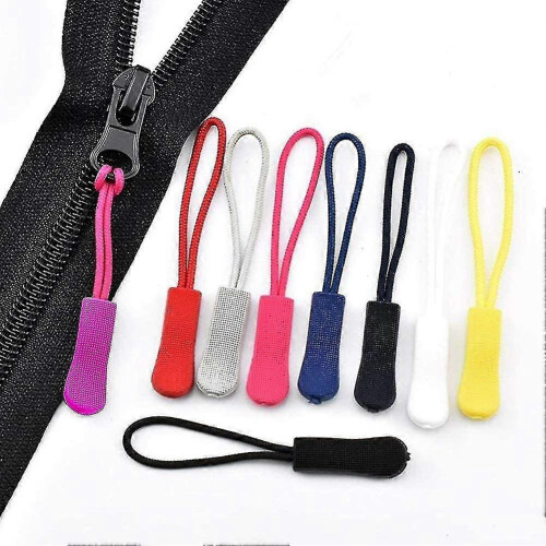 (Grey) 10pcs Replacement Zipper Pulls Orange Zipper Pull Cord Extender 2
