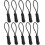 (Black) 10pcs Replacement Zipper Pulls Orange Zipper Pull Cord Extender 1