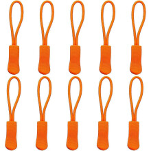 (Orange) 10pcs Replacement Zipper Pulls Orange Zipper Pull Cord Extender