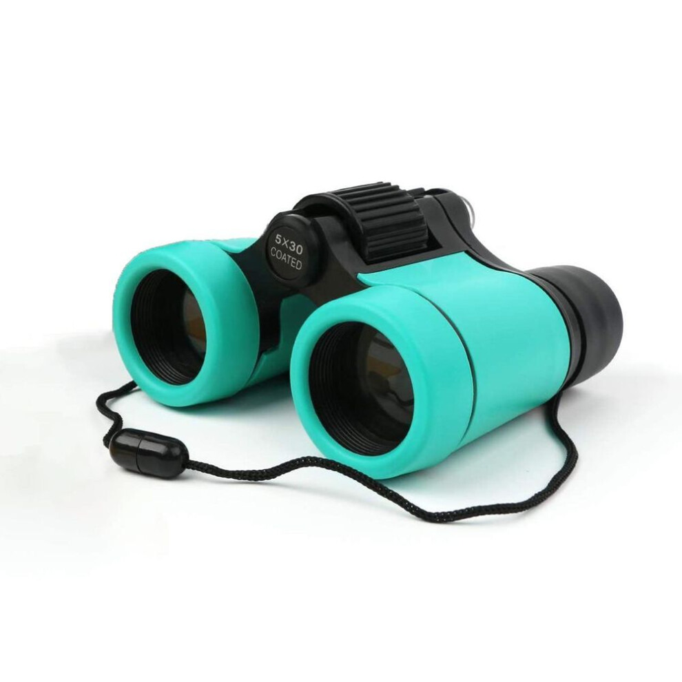 (green) Kids Binoculars Shock Proof Toy Binoculars Set For Boys Girls Bird Watching Educational Learning Hunting Hiking Birthday Presents