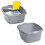 1 x Silver Rectangular Washing Up Bowl Ideal For Washing Dishes 2