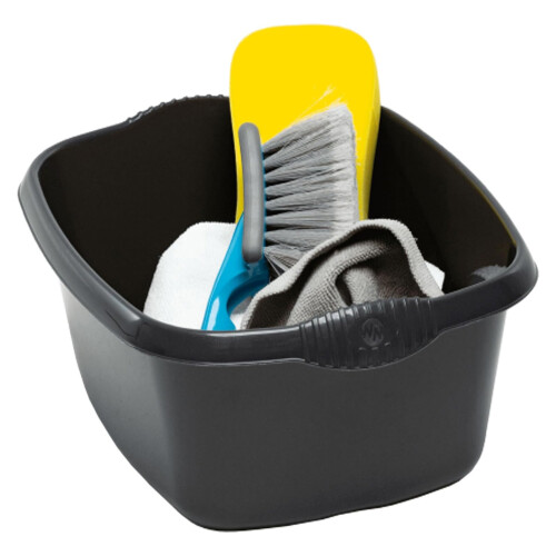 1 x Black Rectangular Washing Up Bowl Ideal For Washing Dishes 2