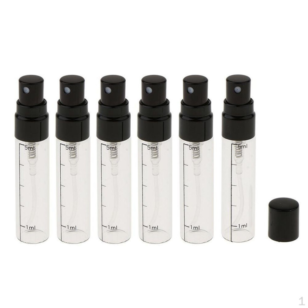 Set Of 5pcs Glass Bottles W/ 5 , Perfect For Storing & Sampling Perfume/essential Oil... 2.8x0.5