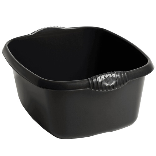 2 x Black Rectangular Washing Up Bowl Ideal For Washing Dishes 1