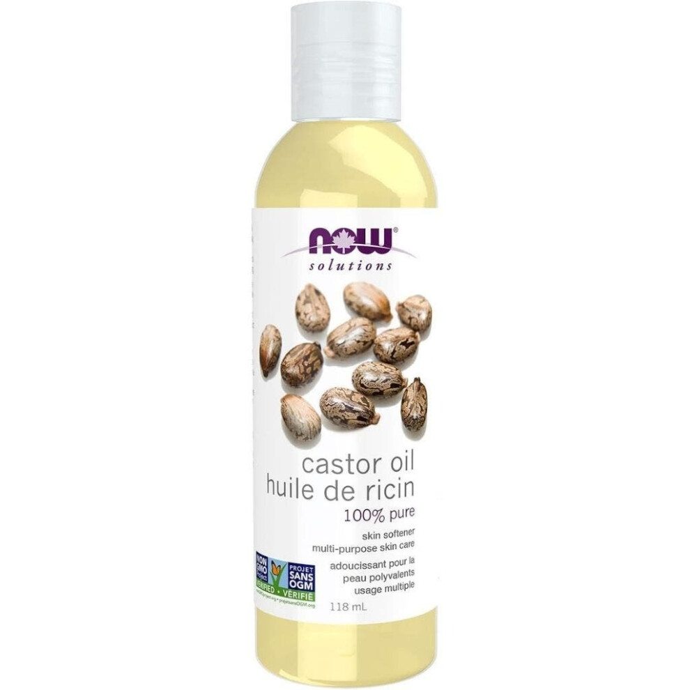 Now Solutions 100% Pure Castor Oil for Skin Softening Natural Moisturizer & Hydrating Treatment - 118ml