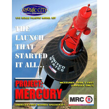 MRC Atomic City #0062001 Modello Capsule Mercury in Plastica, Scala 1/12, 0.5 Litri, Nero