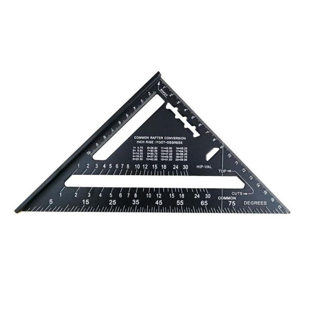 (black, CM) Measurement Tool  Square Ruler Aluminum Alloy Speed Protractor Miter For Carpenter Tri-square Line Scriber Saw Guide