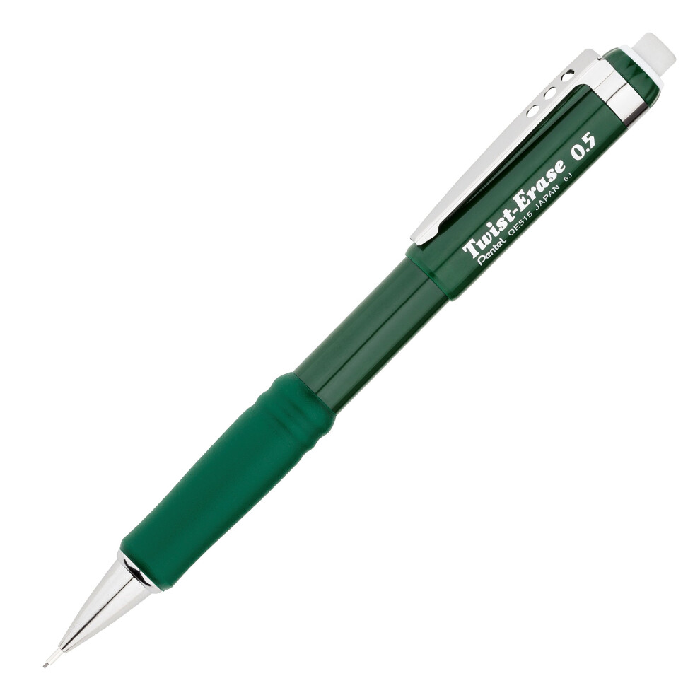 Pentel Twist Eraser III Mechanical Pencil color: green (QE515D)