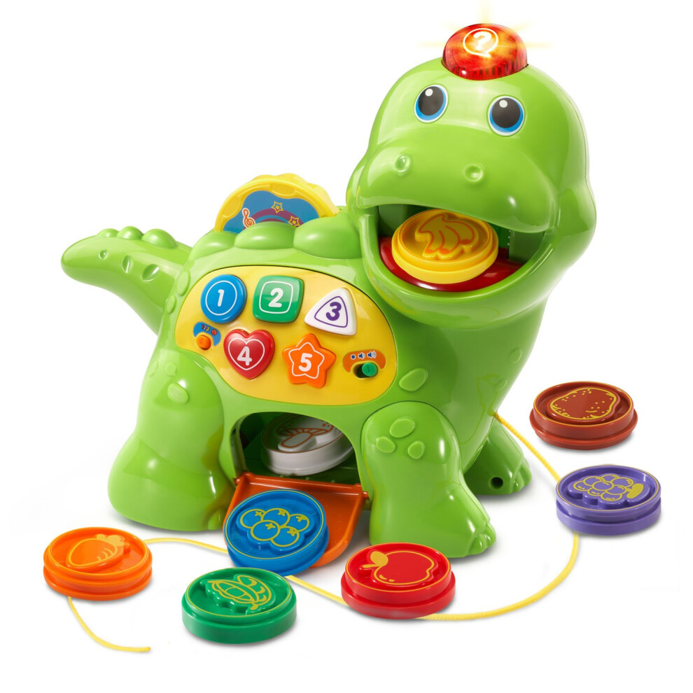 Tecnologia Pubblicitaria Vtech Chomp And Count Dino, - Learn Colors, Shapes & Numbers - Interactive Dino Toy (Code 80-157700) Green