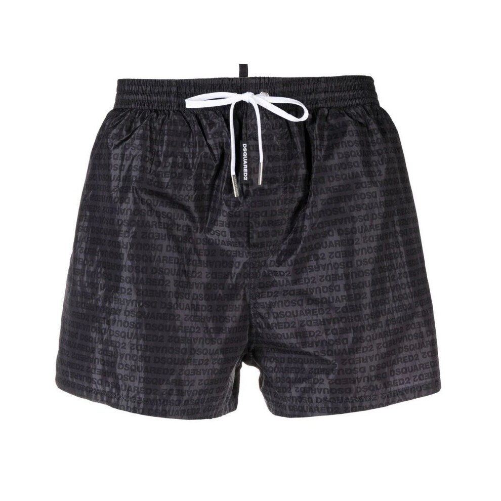 (430 Blue, XL) DSquared2 Logo Print Swim Shorts