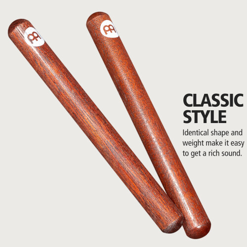 Meinl Percussion CL18 Claves De Luxe Bois Dur Dense / Marron 2