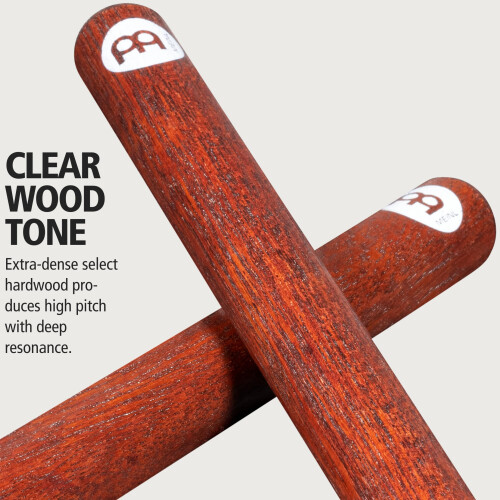 Meinl Percussion CL18 Claves De Luxe Bois Dur Dense / Marron 1
