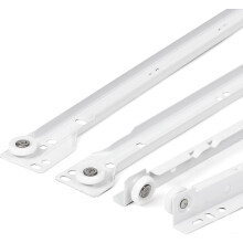 Drawer Slides 400mm - Set Of 2 (1 Pair) Sliding Drawer Runners, In White, Partial Extension Slide System - Easy Assembly Sliding Drawer Kit