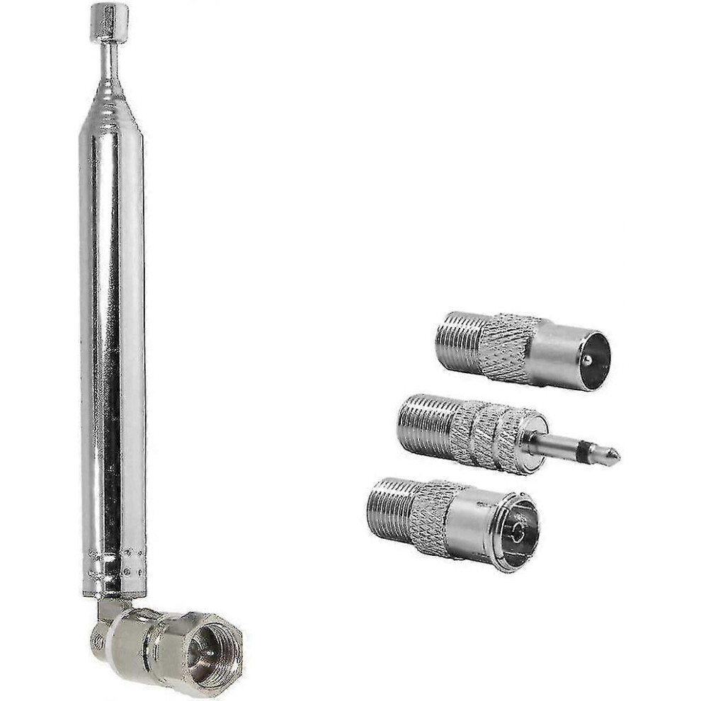 75 Ohm Telescopic Dab Radio Aerial Antenna For Hifi Av Receiver Mini System, Fm 5778930702695