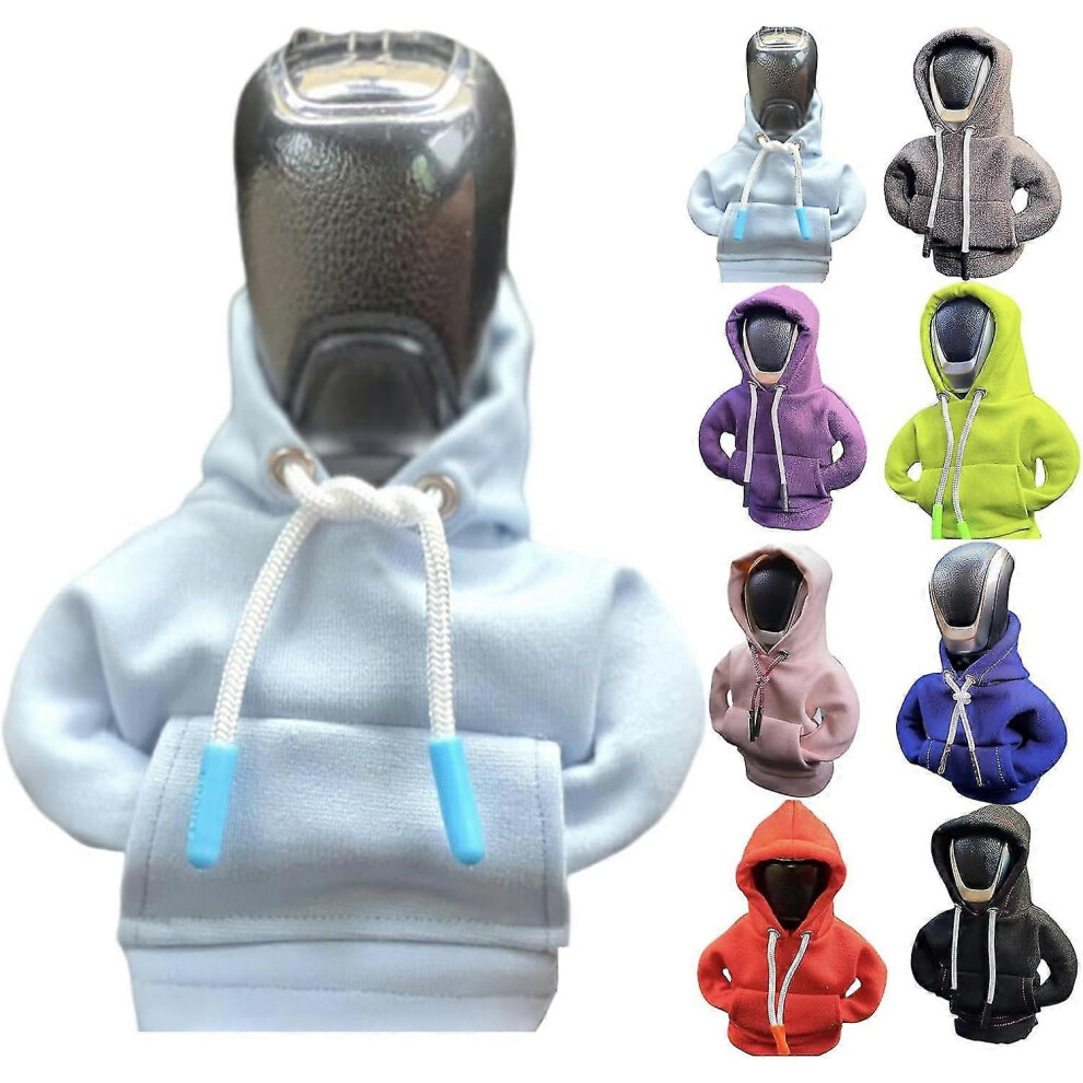 (1Pcs, White) Car Shift Knob Hoodie, Funny Gear Shift Knob Shirt Sweater, Winter Warm Shift Knob Cover Sweater Shirt, Car Interior Accessories-image-OPC-PG22VDP-NEW