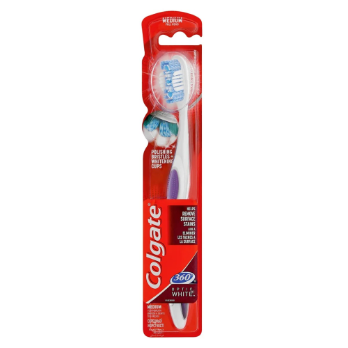 Colgate 4pc Colgate Toothbrush 360 Optic White Medium Helps Remove Stains 1